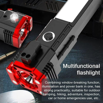 Rechargeable LED Flashlight Long Beam Range with Power Bank