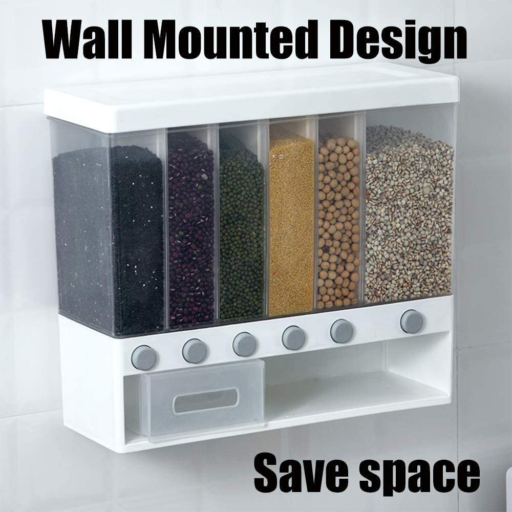 6 in 1 Wall-Mounted Cereals Dispenser