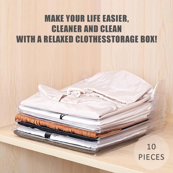 Smart Wardrobe Organizer/ Closet Organizer Clothing Trays (10 Pcs)